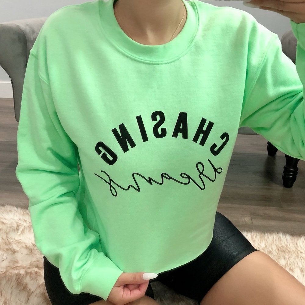 CHASING DREAMS Cropped Sweater